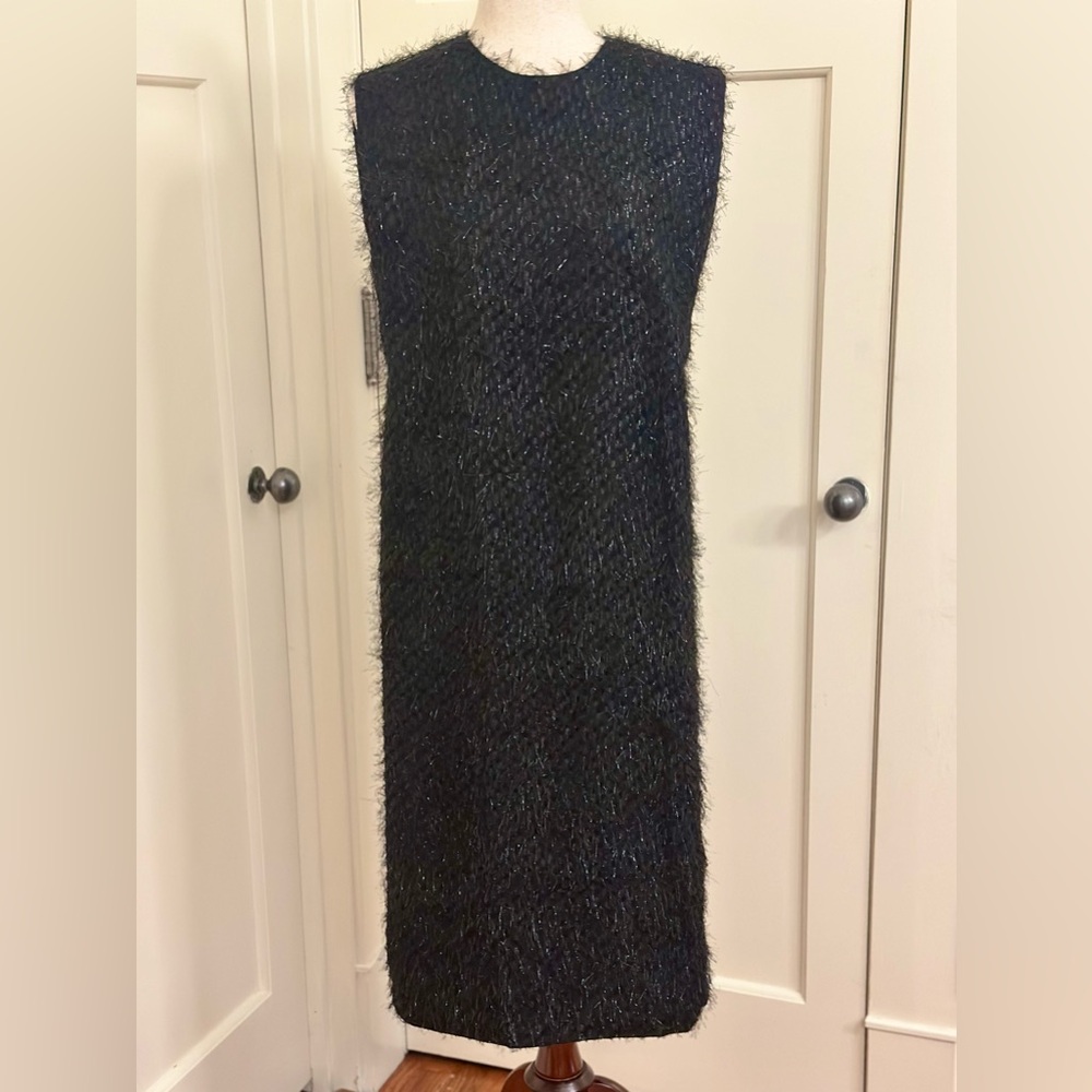 NWOT COS Black Textured Sleeveless Dress